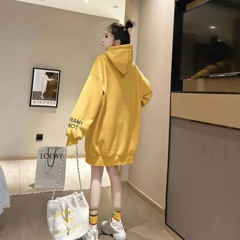 Streetwear Fleece Hooded Dress - Winter Clothing Drawing review and price