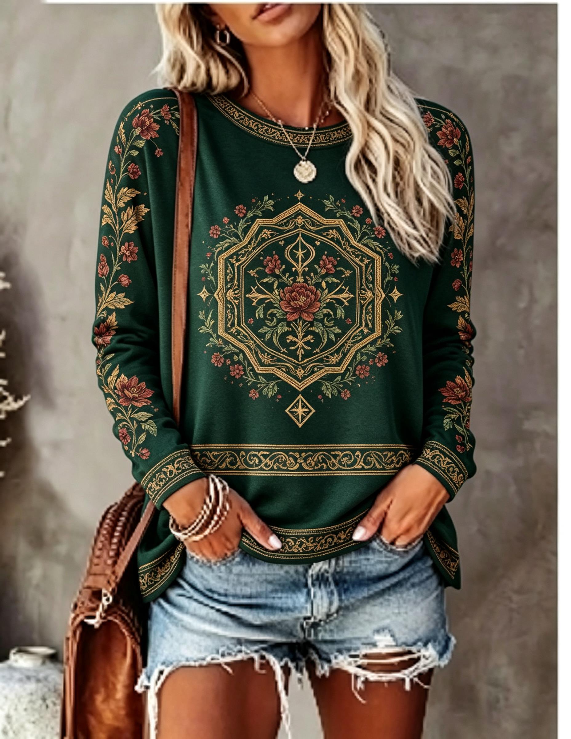 Women Crew Neck Long Sleeve T‑ - Winter Clothing For Women review and price