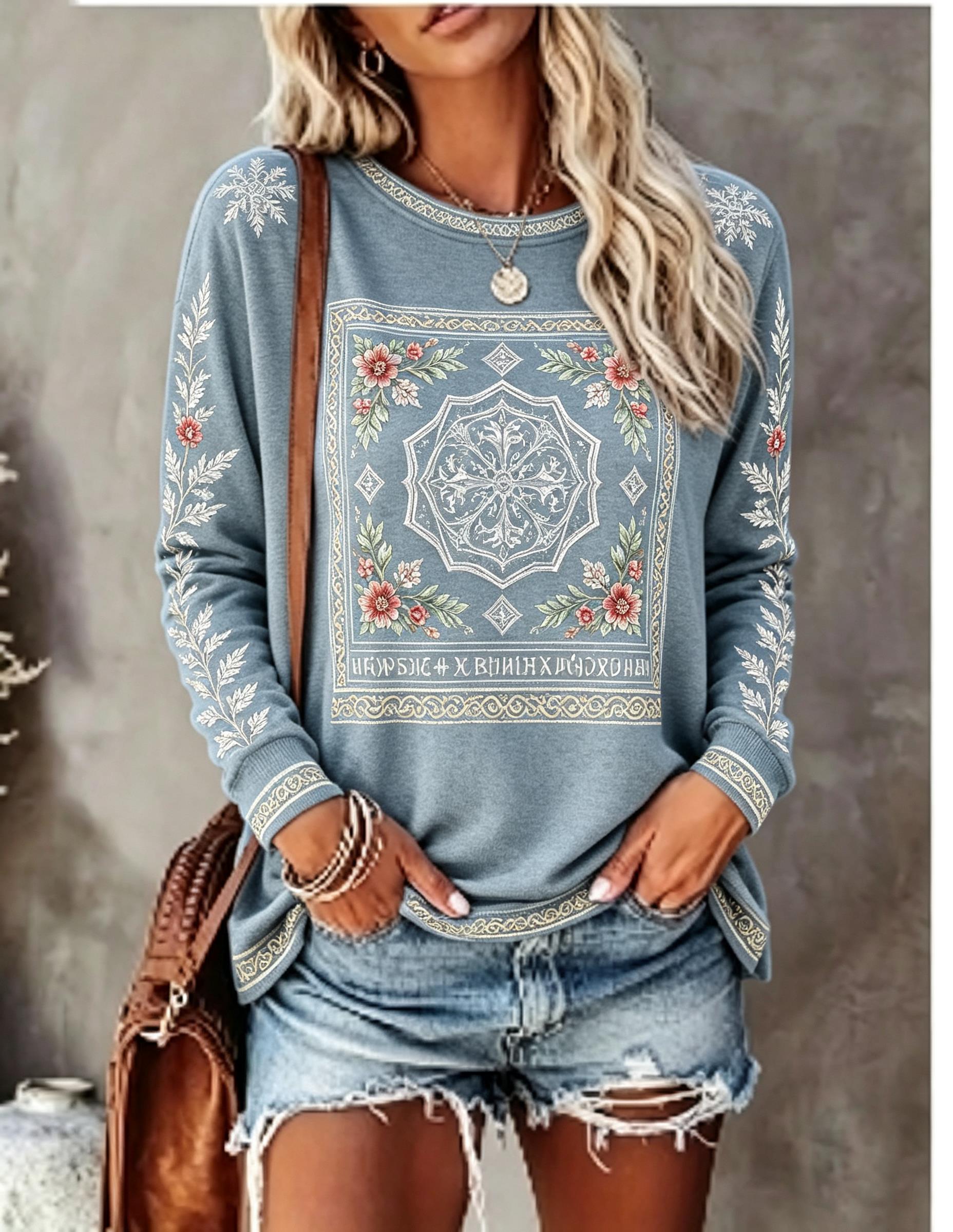 Women Crew Neck Long Sleeve T‑ - Winter Clothing For Women review and price