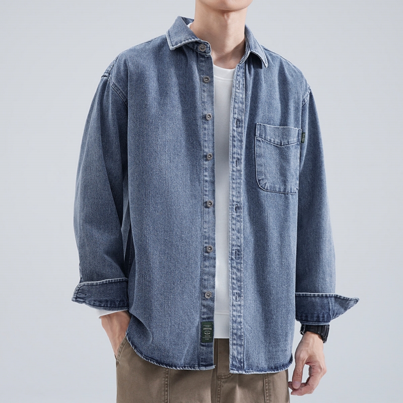 Denim Shirt Men's Long Sleeve  - Winter Clothing Pk review and price