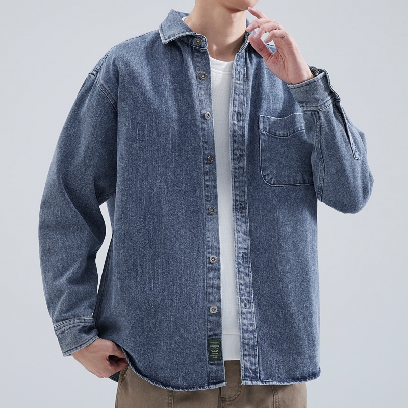 Denim Shirt Men's Long Sleeve  - Winter Clothing Pk review and price