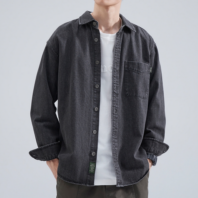 Denim Shirt Men's Long Sleeve  - Winter Clothing Pk review and price