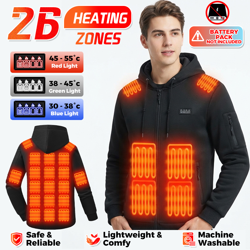 Heating Hoodie 26 Zones Heated - Winter Clothing Hiking review and price