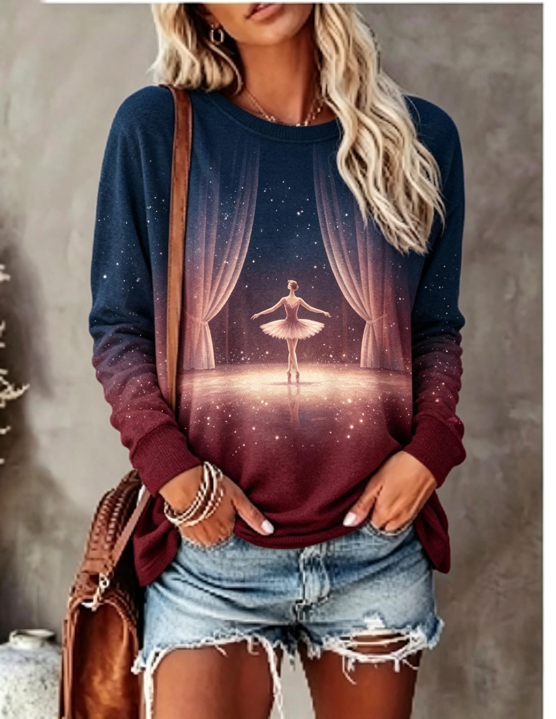 Women Long Sleeve T‑Shirt Ball - Winter Clothing For Women review and price