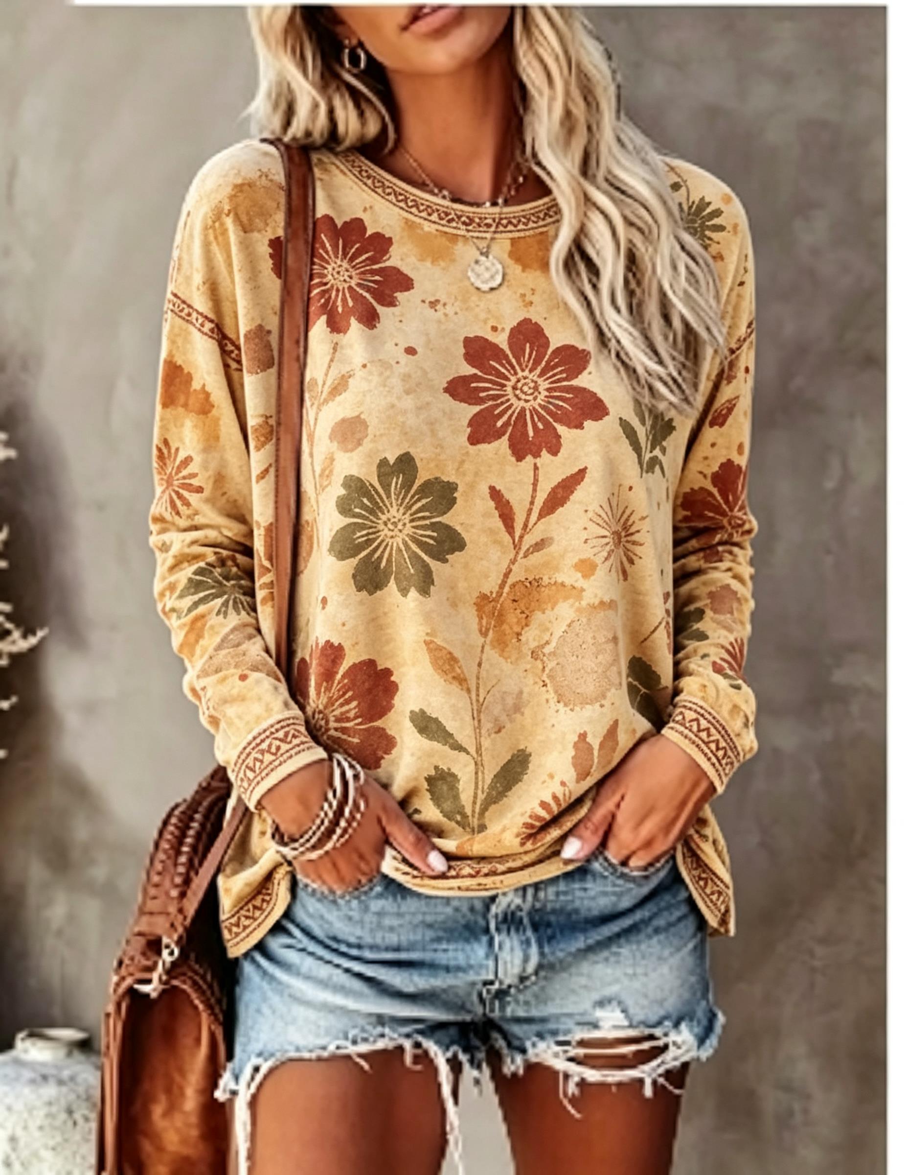 Women Crew Neck Long Sleeve T‑ - Winter Clothing For Women review and price