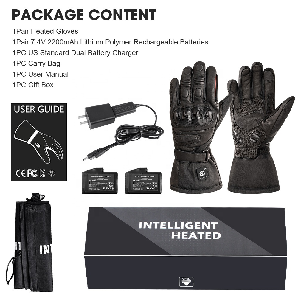 High Quality Genuine Leather E - Heated Gloves Electric review and price